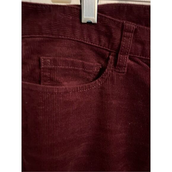 J. Crew Matchstick Corduroy Pants Women's Size 29 R Regular 31" Long Burgundy Fa - Picture 4 of 5